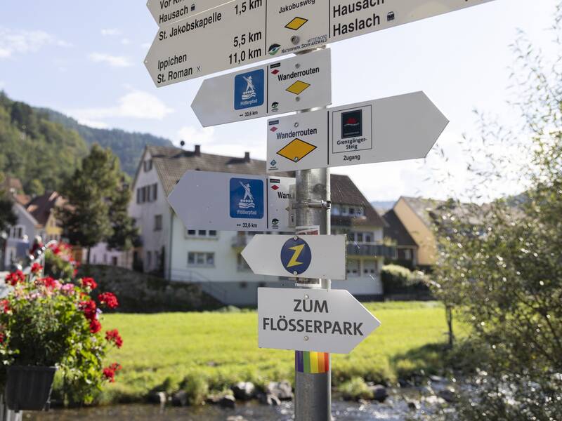 Beschilderung Flößerpfad